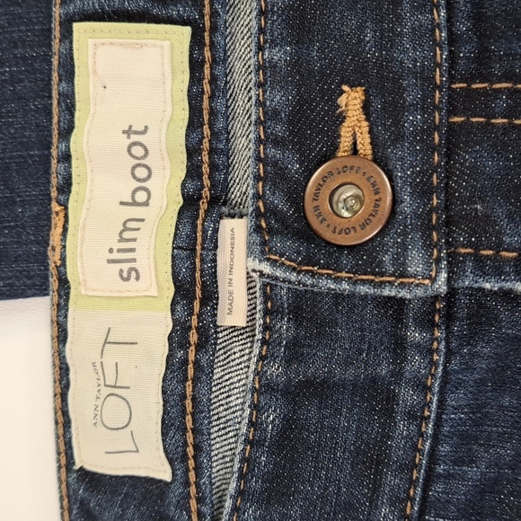 Loft Slim Boot Blue Jeans Size 8 - Picture 16 of 17